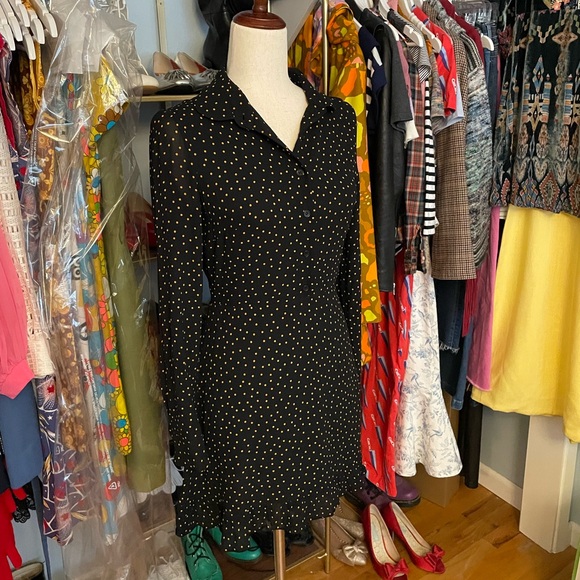 Reformation Polka Dot Mini Dress with Cut Out - Size 8 - Picture 4 of 12